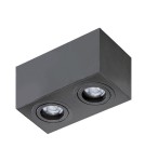 Oprawy sufitowe na wymienne źródło światła - Azzardo BRANT 2 SQUARE BLACK 2xGU10 Natynkowa Czarny AZ2827 - product 1