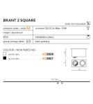 Oprawy sufitowe na wymienne źródło światła - Azzardo BRANT 2 SQUARE BLACK 2xGU10 Natynkowa Czarny AZ2827 - product 2