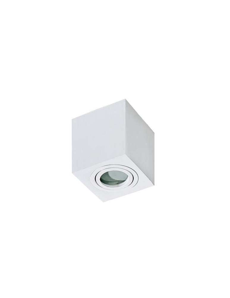 Oprawy sufitowe hermetyczne - Azzardo BRANT SQUARE IP44 WHITE 1xGU10 Natynkowa Biały IP44 AZ2822 - produkt kolory-swiatla.pl 1