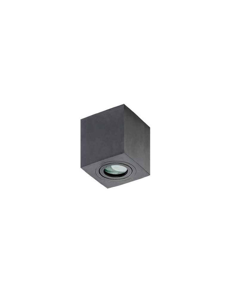 Oprawy sufitowe hermetyczne - Azzardo BRANT SQUARE IP44 BLACK 1xGU10 Natynkowa Czarny IP44 AZ2878 - produkt kolory-swiatla.pl 1