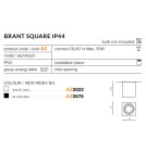 Oprawy sufitowe hermetyczne - Azzardo BRANT SQUARE IP44 BLACK 1xGU10 Natynkowa Czarny IP44 AZ2878 - product 2