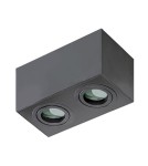 Oprawy sufitowe hermetyczne - Azzardo BRANT 2 SQUARE IP44 BLACK 2xGU10 Natynkowa Czarny IP44 AZ2879 - product 1