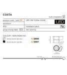 Lampy sufitowe reflektory - Azzardo COSTA WHITE 1xLED Reflektor Sufitowy Biały AZ2856 - product 3