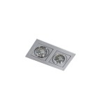 Lampy podtynkowe kwadratowe - Azzardo PACO 2 ALUMINIUM 2xGU10 Wpuszczana Aluminium AZ0798 - produkt 1