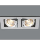 Lampy podtynkowe kwadratowe - Azzardo PACO 2 ALUMINIUM 2xGU10 Wpuszczana Aluminium AZ0798 - produkt 2