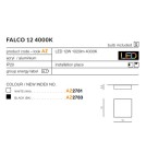 Plafony kwadratowe - Azzardo FALCO 12 4000K BLACK 1xLED Sufitowa Czarny AZ2783 - product 2