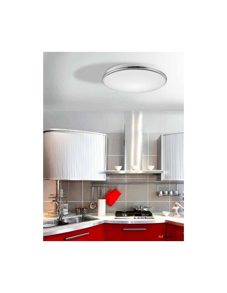 Plafony okrągłe - Azzardo JUNONA 28 4000K CHROME 1xLED Sufitowa Chrom AZ2746 - product kolory-swiatla.pl 2