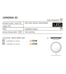 Plafony okrągłe - Azzardo JUNONA 33 4000K CHROME 1xLED Sufitowa Chrom AZ2748 - product 3