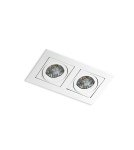 Lampy podtynkowe kwadratowe - Azzardo PACO 2 WHITE 2xGU10 Wpuszczana Biały AZ0799 - produkt 1