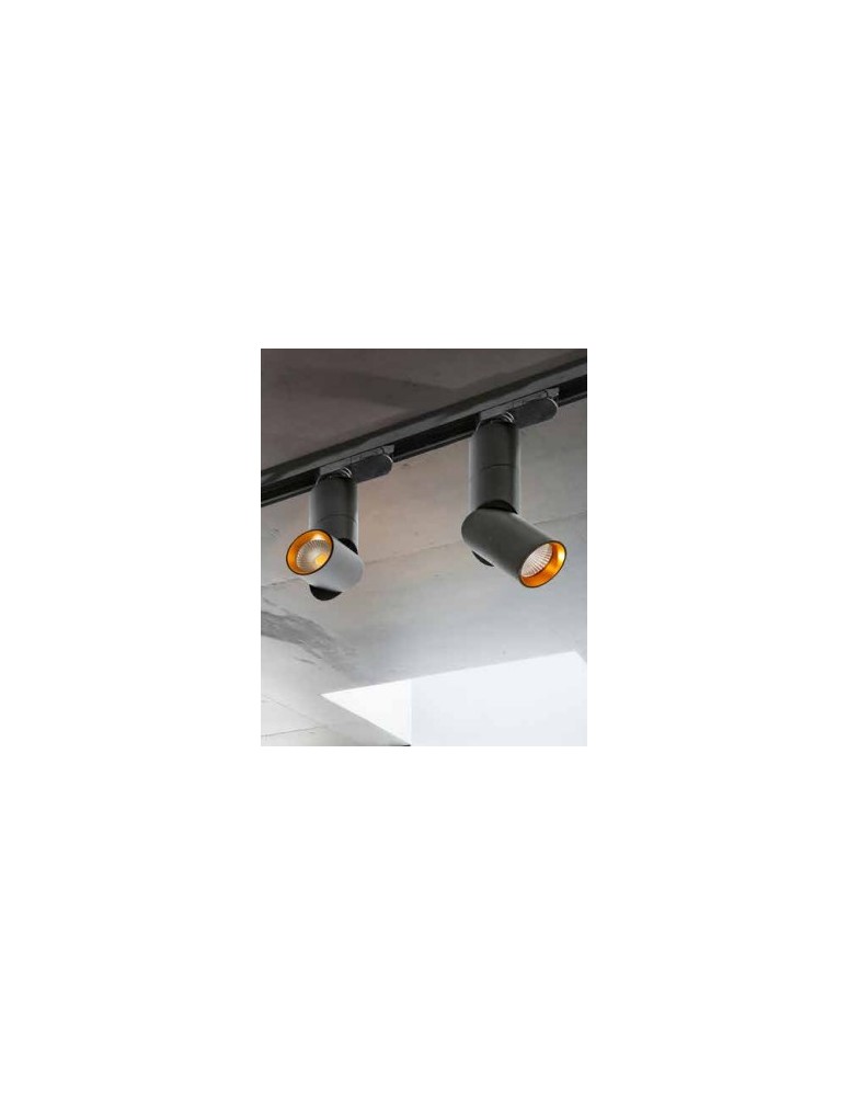 Lampy do szynoprzewodów 3 fazowych - Azzardo SANTOS TRACK BLACK 1xLED Reflektor Do Szynoprzewodu 3F Czarny AZ2924 - produkt kolory-swiatla.pl 2
