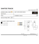 Lampy do szynoprzewodów 3 fazowych - Azzardo SANTOS TRACK BLACK 1xLED Reflektor Do Szynoprzewodu 3F Czarny AZ2924 - produkt 3