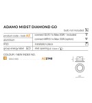 Lampy podtynkowe dekoracyjne - Azzardo ADAMO MIDST DIAMOND GO 1xGU10 Wpuszczana Złoty AZ2740 - product 2