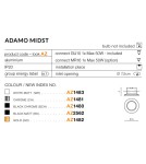 Lampy podtynkowe okrągłe - Azzardo ADAMO MIDST MATT BLACK 1xGU10 Wpuszczana Czarny Mat AZ2562 - product 2