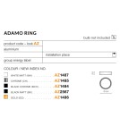 Lampy podtynkowe okrągłe - Azzardo ADAMO RING MATT BLACK Ring Dekoracyjny do Oprawy Czarny Mat AZ2567 - product 2