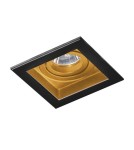 Lampy podtynkowe kwadratowe - Azzardo MINORKA BLACK/GOLD 1xGU10 Wpuszczana Czarny/Złoty AZ2802 - produkt 1