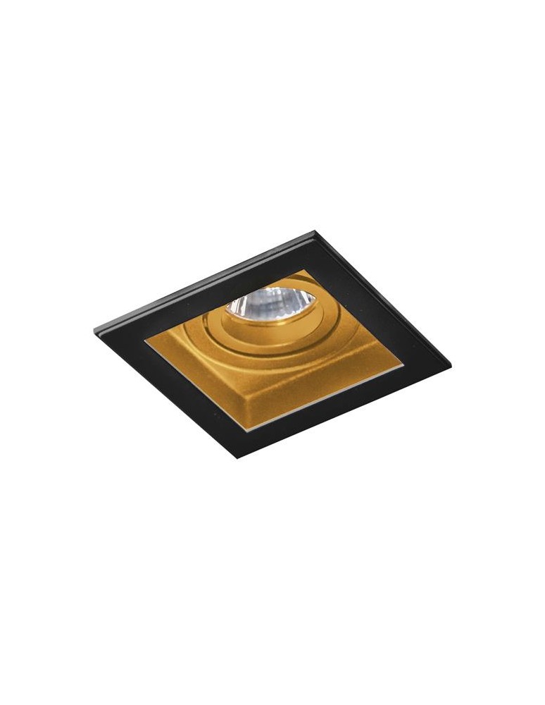 Azzardo MINORKA BLACK/GOLD 1xGU10 Wpuszczana Czarny/Złoty AZ2802