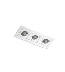 Lampy podtynkowe kwadratowe - Azzardo PACO 3 WHITE 3xGU10 Wpuszczana Biały AZ0802 - produkt 1