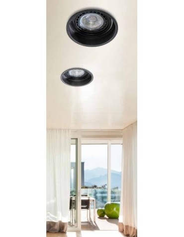 Azzardo TORRES ES111 BLACK 1xES111 Wpuszczana Czarny AZ2685 - produkt 2