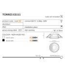 Lampy podtynkowe kierunkowe - Azzardo TORRES ES111 BLACK 1xES111 Wpuszczana Czarny AZ2685 - produkt 3