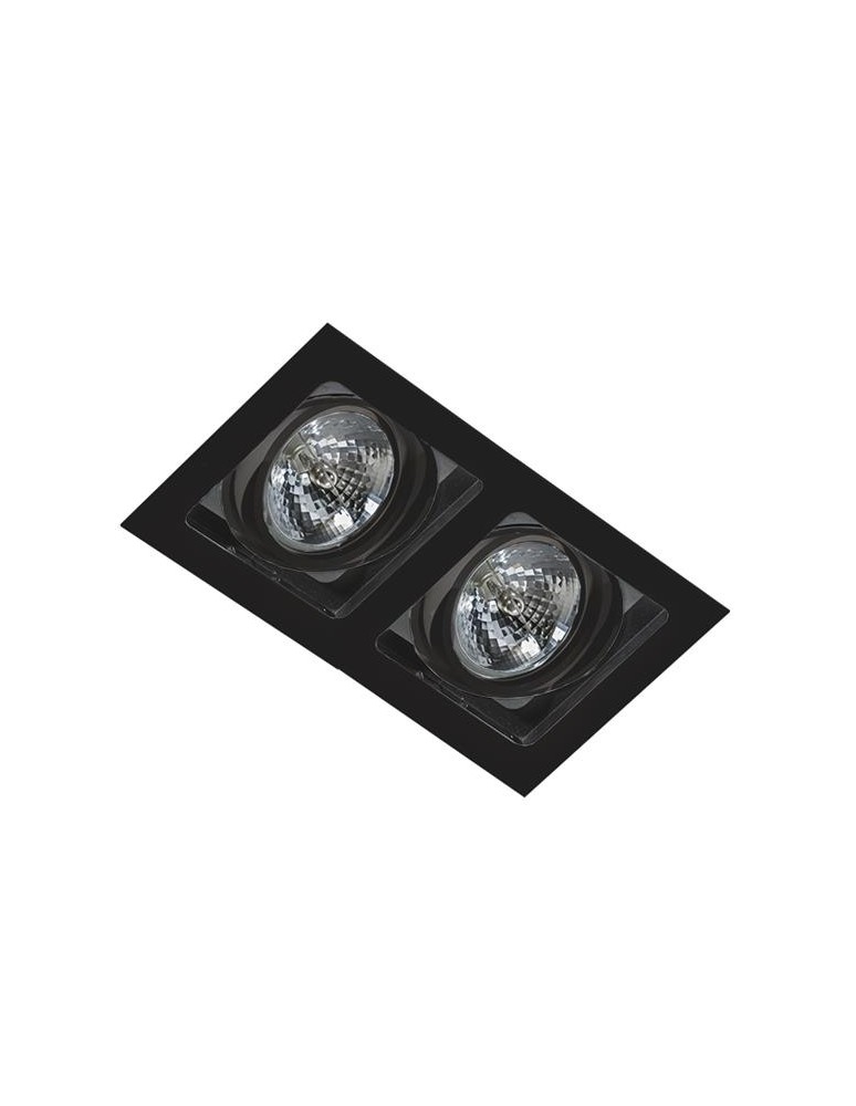 Lampy podtynkowe kierunkowe - Azzardo SISTO 2 BLACK/BLACK 2xES111 Wpuszczana Czarny AZ2809 - produkt kolory-swiatla.pl 1