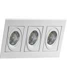 Lampy podtynkowe kwadratowe - Azzardo PACO 3 WHITE 3xGU10 Wpuszczana Biały AZ0802 - produkt 2