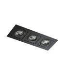 Lampy podtynkowe kwadratowe - Azzardo PACO 3 BLACK 3xGU10 Wpuszczana Czarny AZ0803 - produkt 1