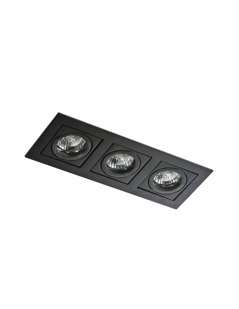 Azzardo PACO 3 BLACK 3xGU10 Wpuszczana Czarny AZ0803