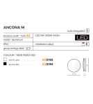 Kinkiety - Azzardo ANCONA M BLACK 1xLED Ścienna Czarny IP54 AZ2194 - produkt 3