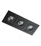 Lampy podtynkowe kwadratowe - Azzardo PACO 3 BLACK 3xGU10 Wpuszczana Czarny AZ0803 - produkt 2