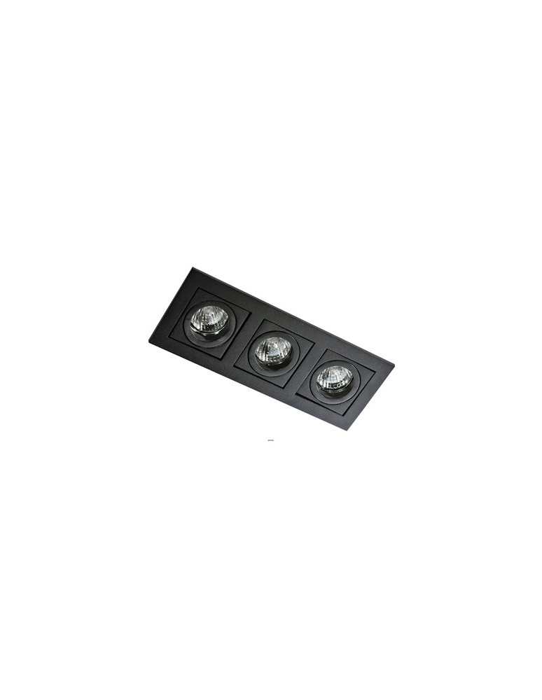 Azzardo PACO 3 BLACK 3xGU10 Wpuszczana Czarny AZ0803