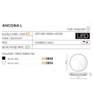Kinkiety - Azzardo ANCONA L BLACK 1xLED Ścienna Czarny IP54 AZ2852 - product 3
