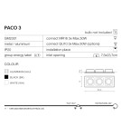 Lampy podtynkowe kwadratowe - Azzardo PACO 3 BLACK 3xGU10 Wpuszczana Czarny AZ0803 - produkt 3