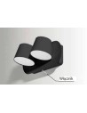 Azzardo RAMONA 2 SWITCH BLACK 2xLED Ścienna Czarny AZ2563