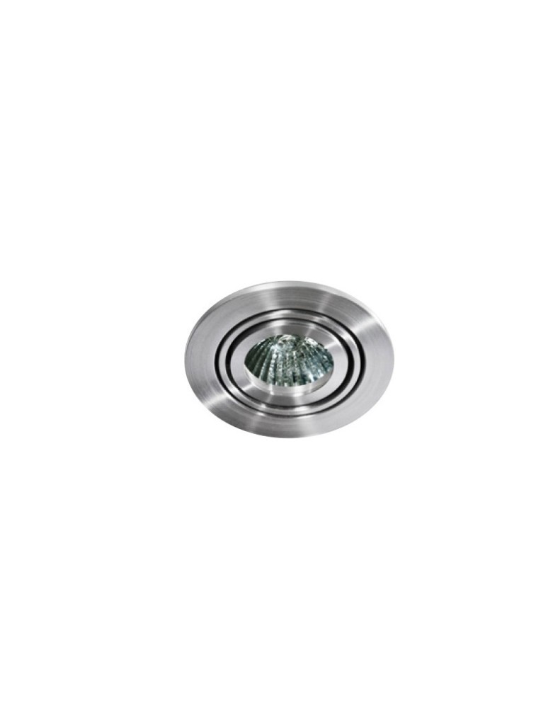 Lampy podtynkowe okrągłe - Azzardo CARLO 1 ALUMINIUM 1xGU10 Wpuszczana Aluminium AZ0804 - produkt kolory-swiatla.pl 1