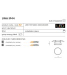 Lampy podtynkowe hermetyczne - Azzardo UNA 4000K CHROME 1xLED Sufitowa Przeźroczysty IP44 AZ2773 - produkt 4