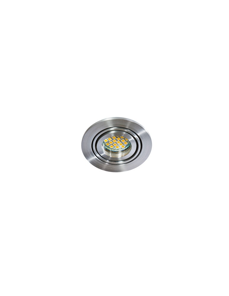 Lampy podtynkowe okrągłe - Azzardo CARLO 1 ALUMINIUM 1xGU10 Wpuszczana Aluminium AZ0804 - product kolory-swiatla.pl 2