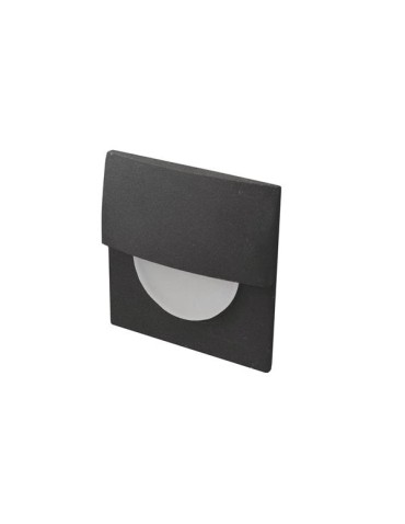 Azzardo SANE 40 BLACK 1xLED Wpuszczana w Ścianę/Schodowa Czarny AZ2765