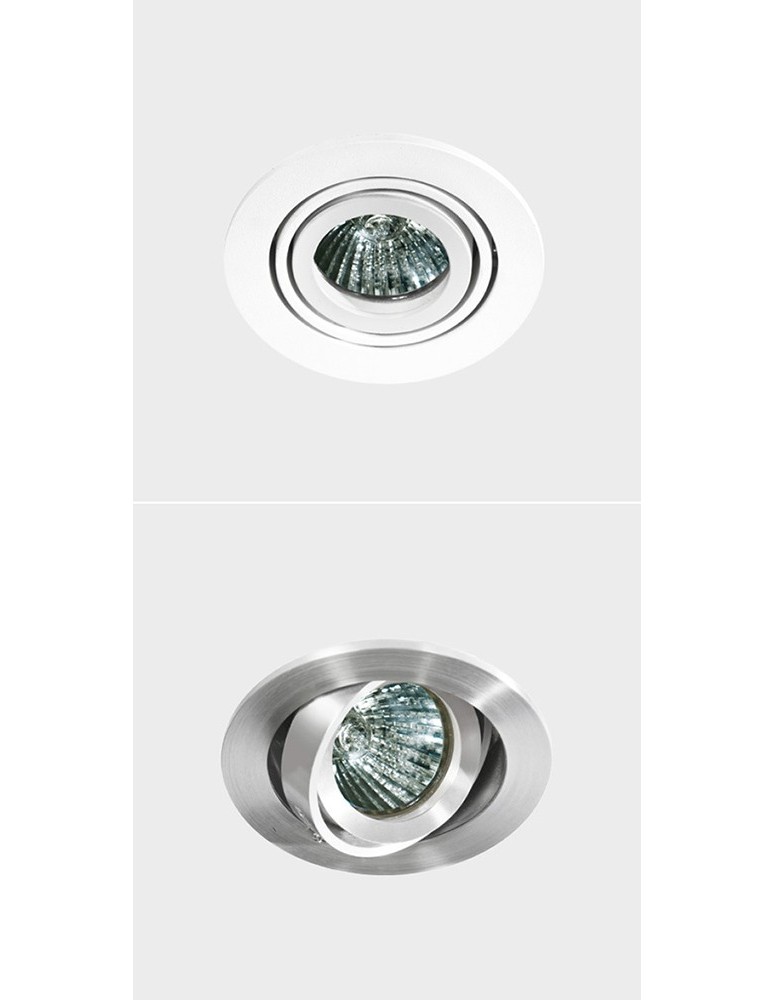 Lampy podtynkowe okrągłe - Azzardo CARLO 1 ALUMINIUM 1xGU10 Wpuszczana Aluminium AZ0804 - product kolory-swiatla.pl 3