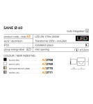 Oświetlenie stopni schodowych - Azzardo SANE 60 NICKEL 1xLED Wpuszczana w Ścianę/Schodowa Nikiel AZ2771 - product 3