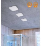 Lampy wpuszczane z kloszem hermetyczne - Azzardo SLIM 15 SQUARE 3000K IP44 WHITE 1xLED Wpuszczana Biały IP44 AZ2837 - product 2