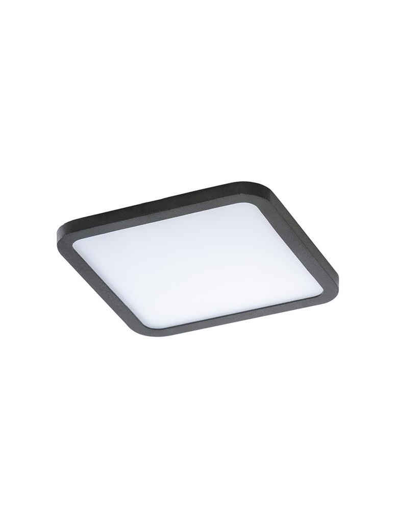 Lampy wpuszczane z kloszem hermetyczne - Azzardo SLIM 15 SQUARE 3000K IP44 BLACK 1xLED Wpuszczana Czarny IP44 AZ2836 - produkt kolory-swiatla.pl 1