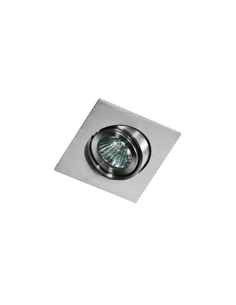 Lampy podtynkowe kwadratowe - Azzardo EDITTA 1 ALUMINIUM 1xGU10 Wpuszczana Aluminium AZ0806 - produkt kolory-swiatla.pl 1