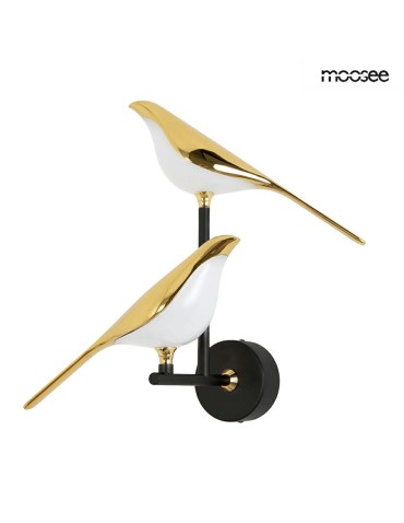 MOOSEE lampa ścienna BIRD TWIN złota (MSE1501100458)