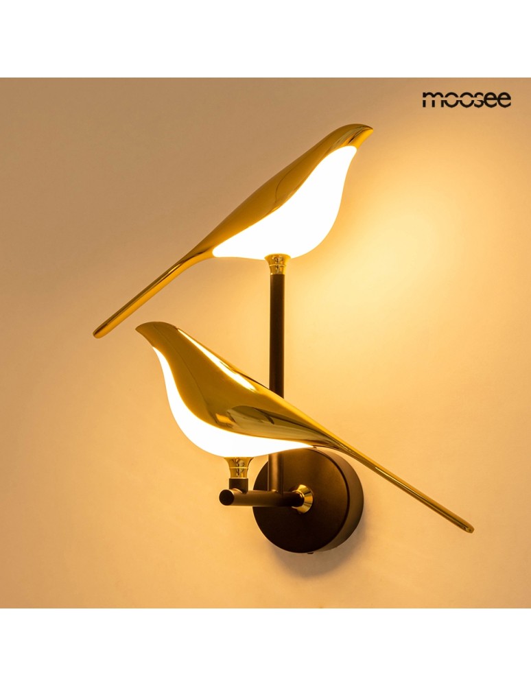MOOSEE lampa ścienna BIRD TWIN złota (MSE1501100458) MOOSEE lampa ścienna BIRD TWIN złota (MSE1501100458)