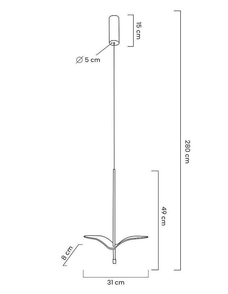 MOOSEE lampa wisząca GAVI A złota (MSE1501100340)