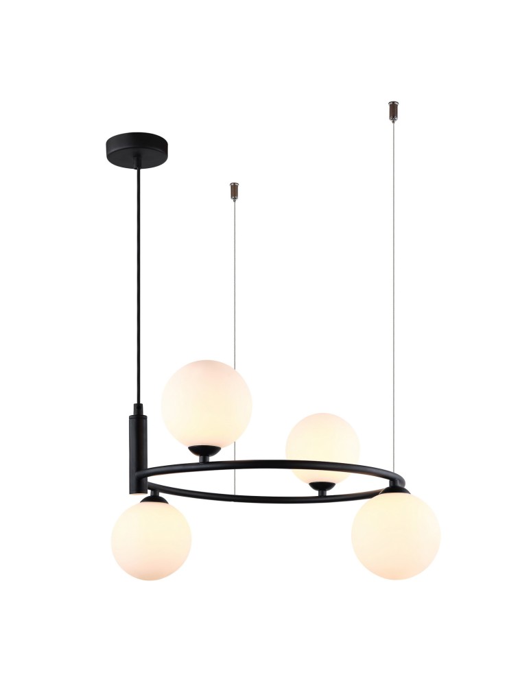 Lampy wiszące - ITALUX Amily Czarny Wisząca 4xG9 25W MDM-3974/4 BK - produkt kolory-swiatla.pl 1