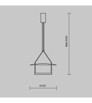 Lampy wiszące designerskie - Maytoni Ambience Lampa Wisząca Designerska LED 23W 1000lm 3000K Czarny MOD280PL-L23B3K - product 2