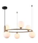 Lampy wiszące - ITALUX Amily Mosiądz Wisząca 6xG9 25W MDM-3974/6 BRO - produkt 1