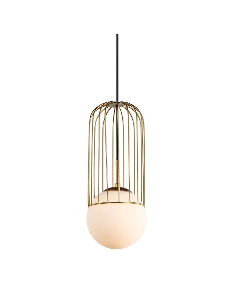 Lampy wiszące loftowe - ITALUX Matty Złoty Wisząca 1xE27 40W MDM-3939/1 GD - produkt kolory-swiatla.pl 1