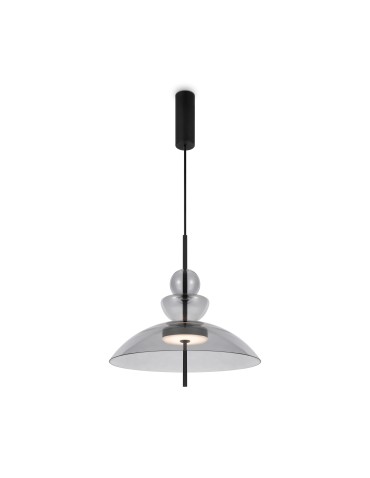 Maytoni Bangkok Lampa Wisząca Designerska Szklana LED 12W 1200lm 3000K Czarny MOD185PL-L11B3K3